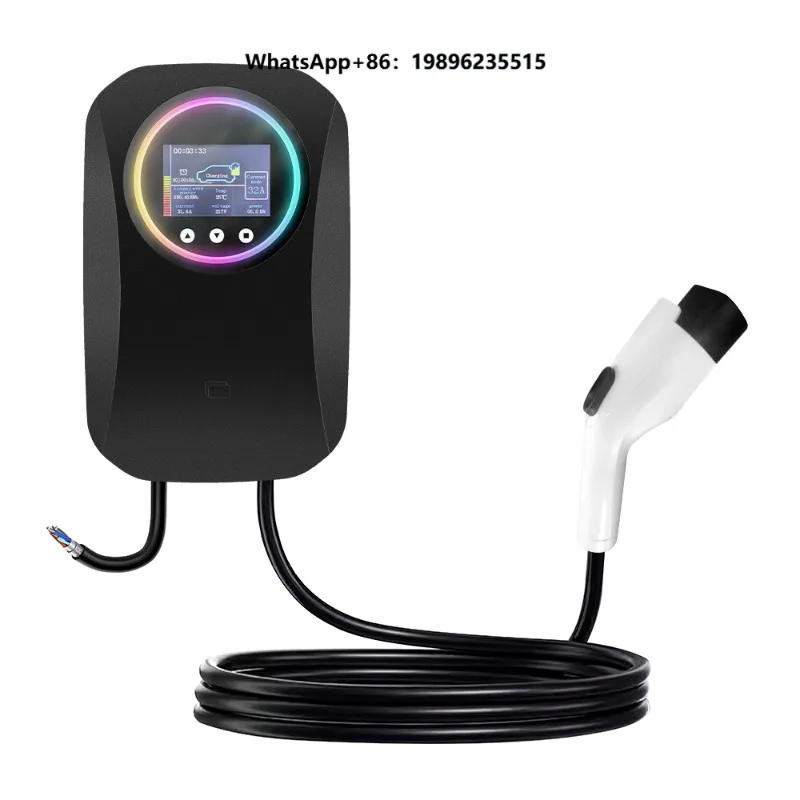 7 kW New AC Electric Car Charger GBT 1-3 Phase 32A OCPP Wall-mounted Charging Station TYPE 1 TYPE2 CCS1