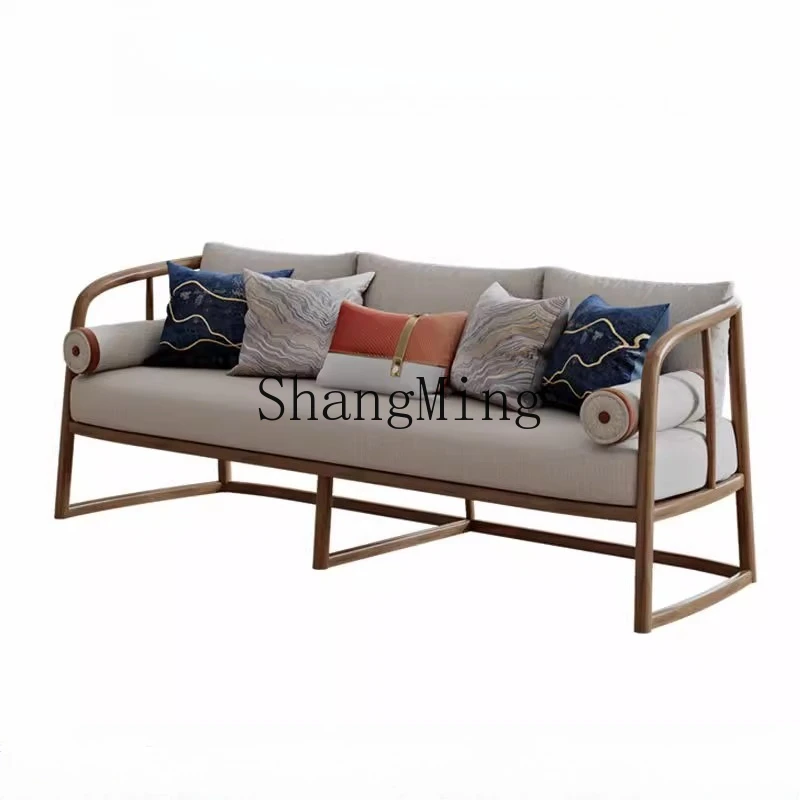 

ZYY new Chinese-style solid wood sofa combination Zen living room modern whole house furniture