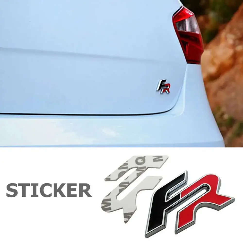 Metall 3D FR Auto Aufkleber Auto Körper Emblem Abzeichen für Seat Leon FR + Cupra Ibiza Altea Exeo Formel Racing styling Auto Zubehör