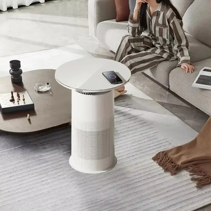 Stylish Table Air Purifier 3 In 1 Hepa Filter Wireless Charging Air Purifier Bladeless Fan