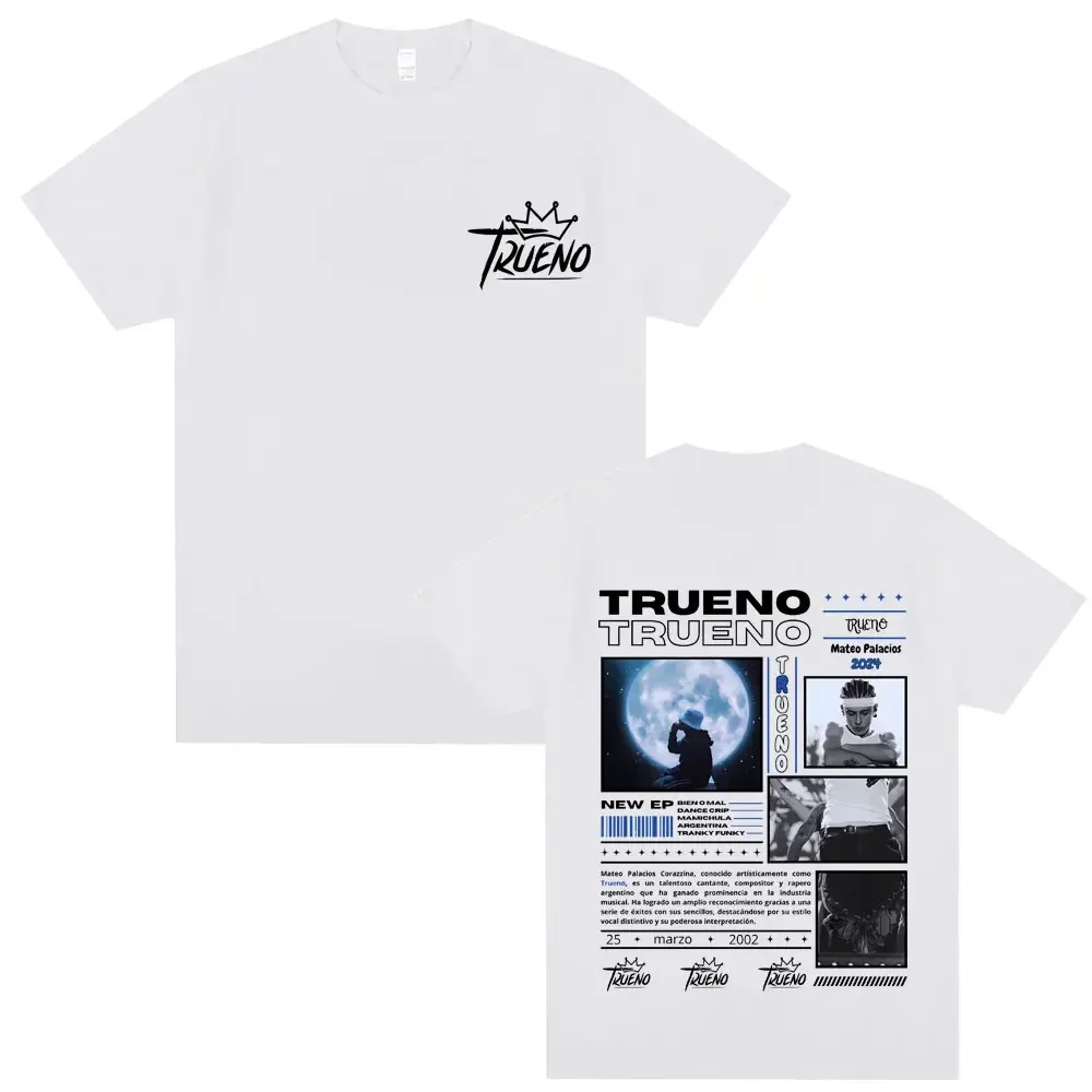 Rapper Trueno Graphic T-shirt Male Hip Hop Fashion T Shirts Men Women Casual Cotton Oversized Tshirt Unisex High Quality Tees