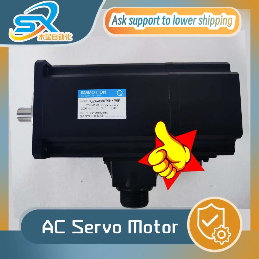 Factory Rice SANYO DENKI Servo Motor Q2AA08075HXP5P 750w Provide Factory Inspection Video