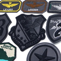 Fashion PU Leather Star Eagle Number 7 Icon Embroidered Applique For Clothing DIY Iron on Patches on the sticker