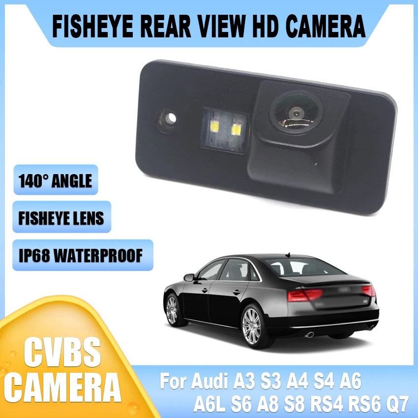 

140° HD 1080P License Plate Light Car Rear View Camera For AUDI A3 S3 A4 S4 A6 A6L S6 A8 S8 RS4 RS6 Q7 Night Vision Waterproof