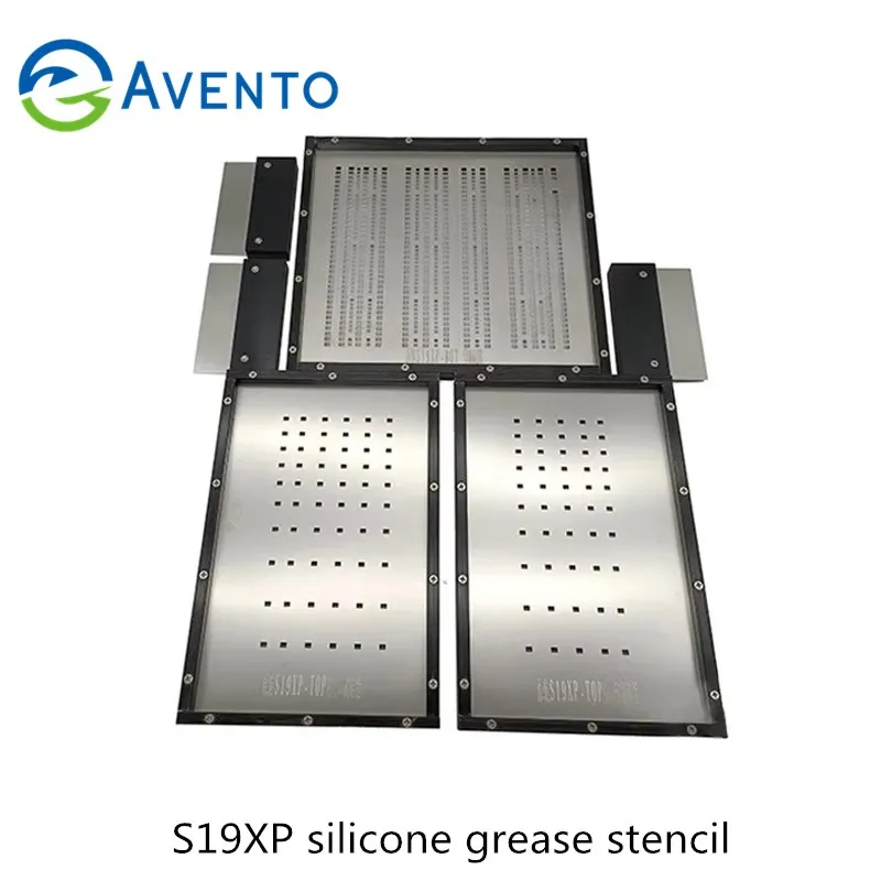 

S19XP silicone grease stencil is used to help the ASIC chip evenly and quickly apply thermal grease