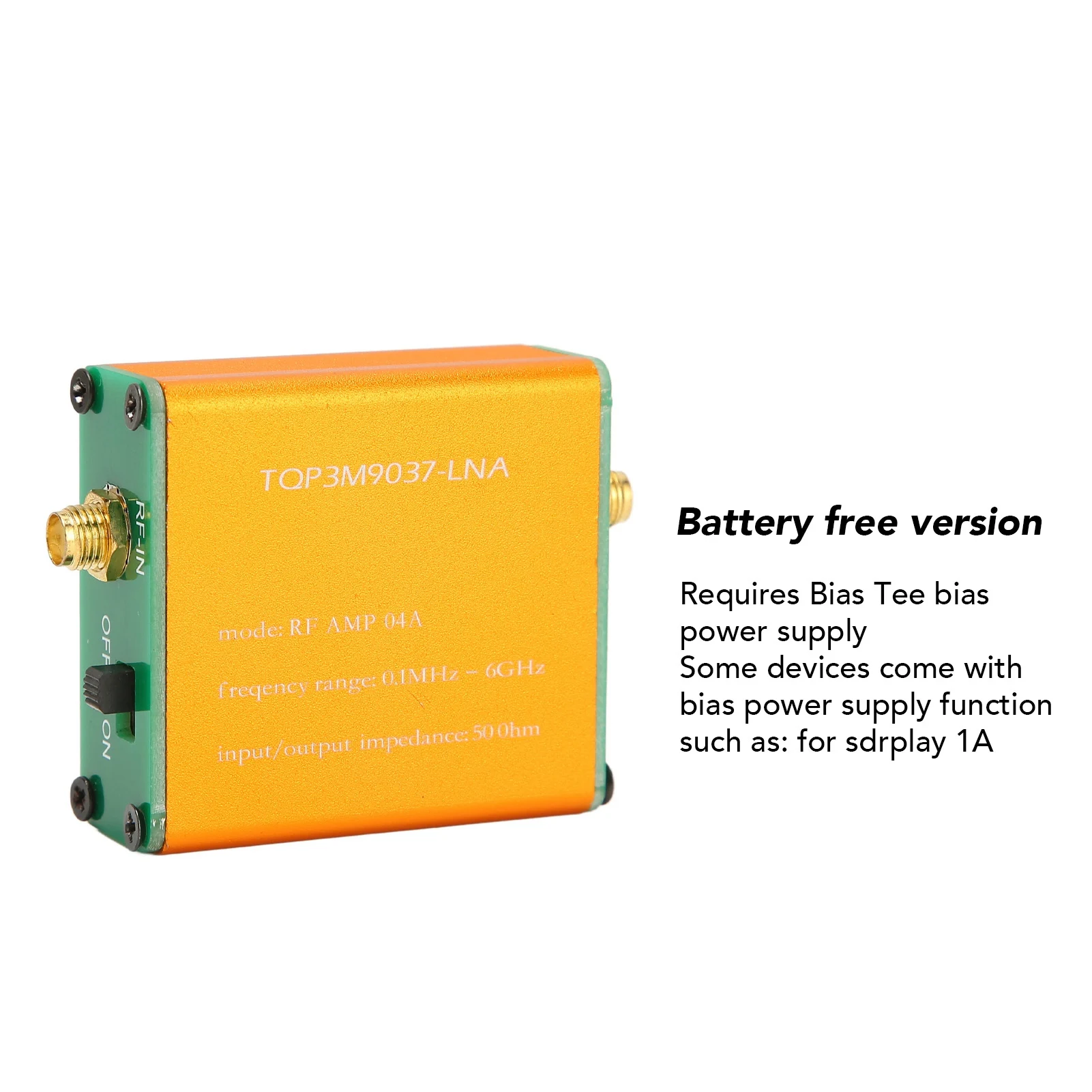 HF-Breitbandverstärker 10kHz–100MHz – 12V, 30mA, Hohe Verstärkung, Low VSWR