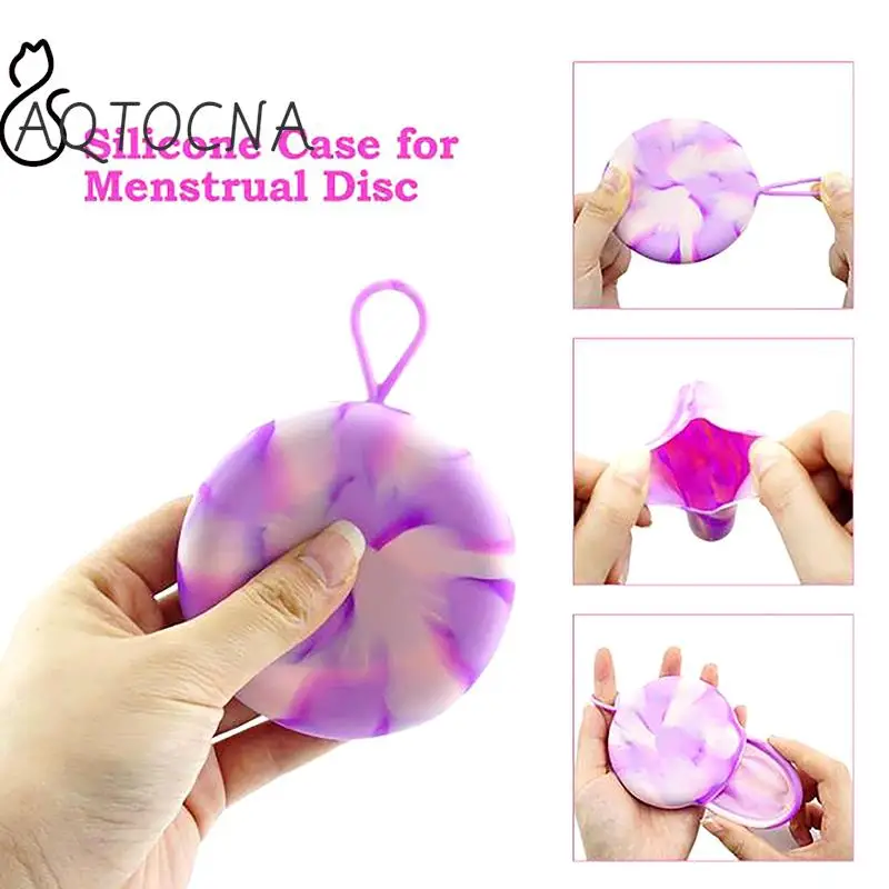 Silicone Reusable Menstrual Disc Box Feminine Hygiene Women Care Products Period Menstrual Collector Women Health Silicone Case