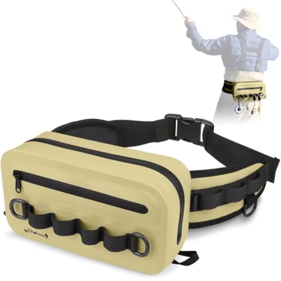 

Waterproof Fishing Fanny Pack for Men 3.3L Fly Fishing Bag Chest Pack with Airtight Zipper