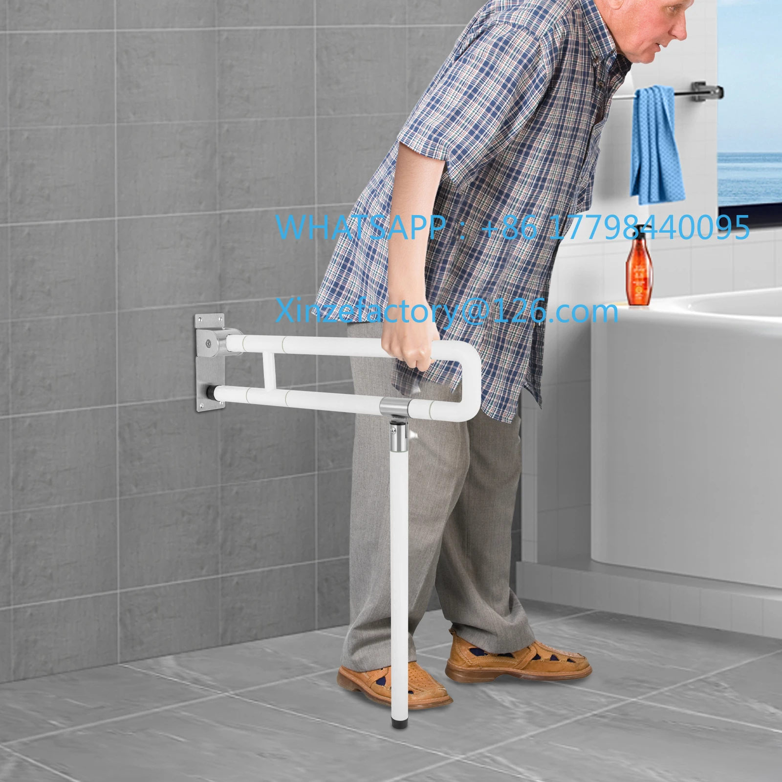 

Customizable Toilet Handle Disabled Toilet Grab Bar Wall Grab Bar Bathroom Stand Assist Toilet Holder
