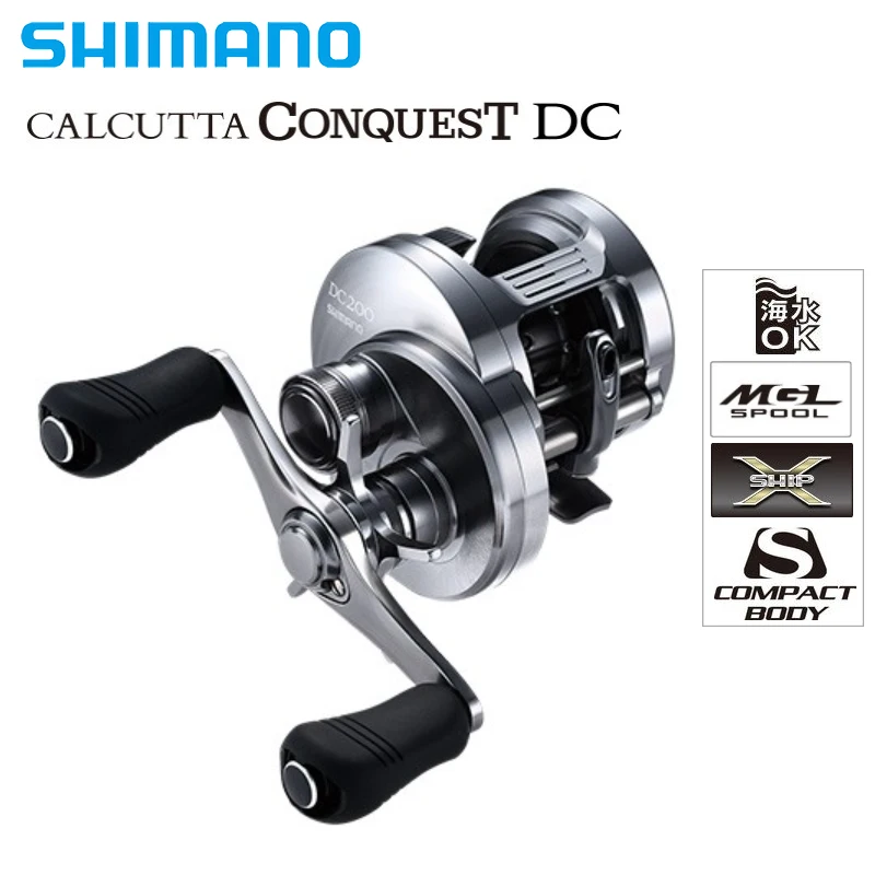 SHIMANO Original 19/20 CALCUTTA CONQUEST DC Long Cast Drum Reel IDC5 200 201 Baitcasting Fishing Reel CQ DC Carretilha De Pesca