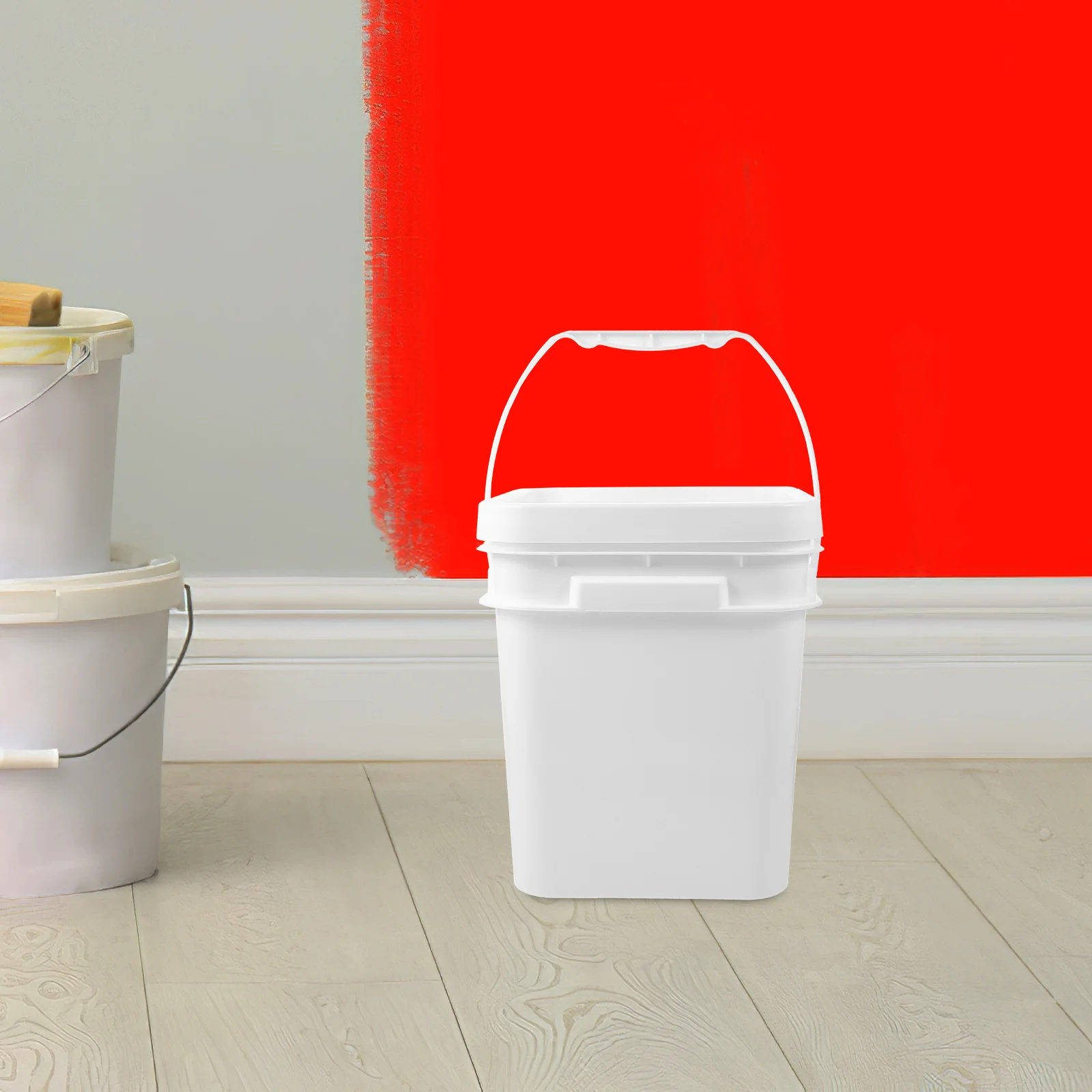 10 Liter Paint Chemical Barrel Round Bucket Plastic Storage Favor Containers Small Bracket Bin Pp