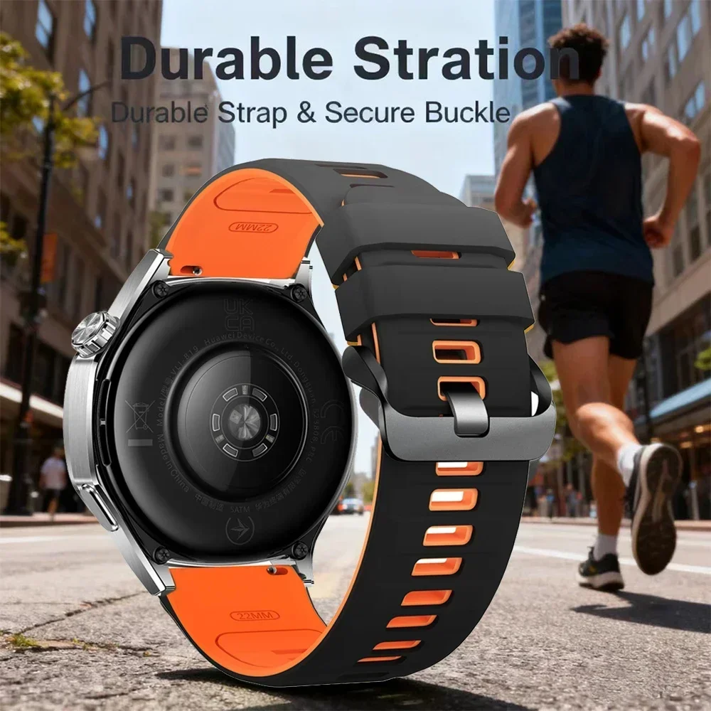 20MM 22MM Zweifarbiges Silikonarmband für Garmin Forerunner 170 70 55 158 165 265 255 570 970/Vivoactive 6 5/Venu 4 3/Sq2 Uhrenarmband – Detail 18