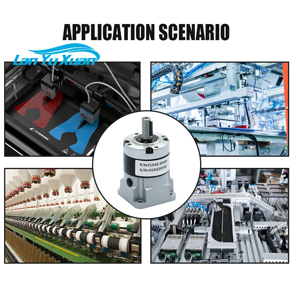 FLE42-SW عالية الدقة صندوق التروس الكوكبي المخفض صالح Nema17 42 5 مللي متر محرك متدرج نسبة 4:1 5:1 10:1 20:1 50:1 ل CNC #5