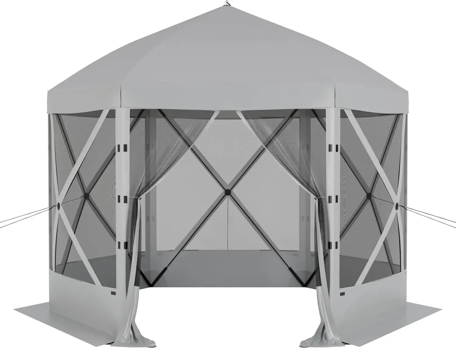 Customizable Pop Up Canopy Tent 6 Person Instant 10 x 10 ft Outdoor Mesh Screen Camping Gazebo Portable Shelter with Portable