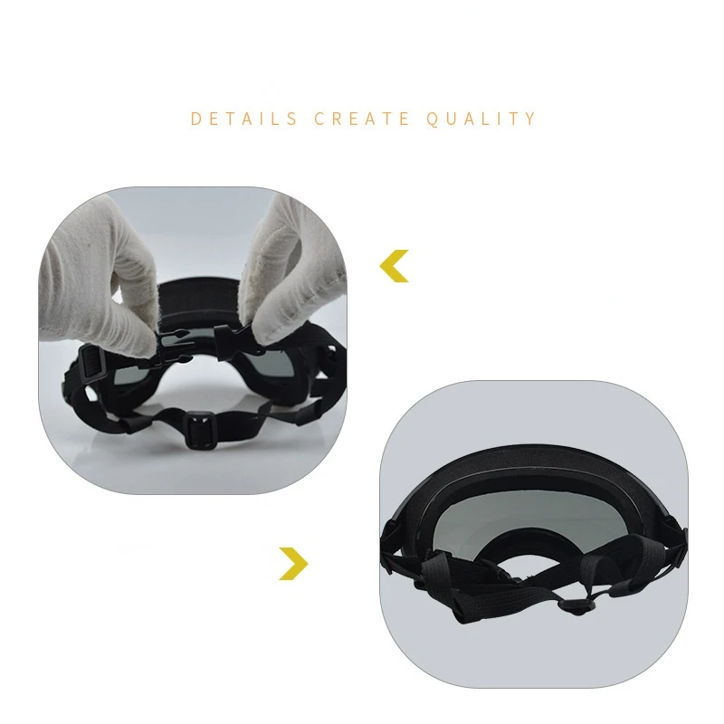 Outdoor Dog Pet Glasses Dog Ski Sports Sunglasses Adjustable Strap for Travel Skiing and Anti-FogPet Goggles Sunglasses