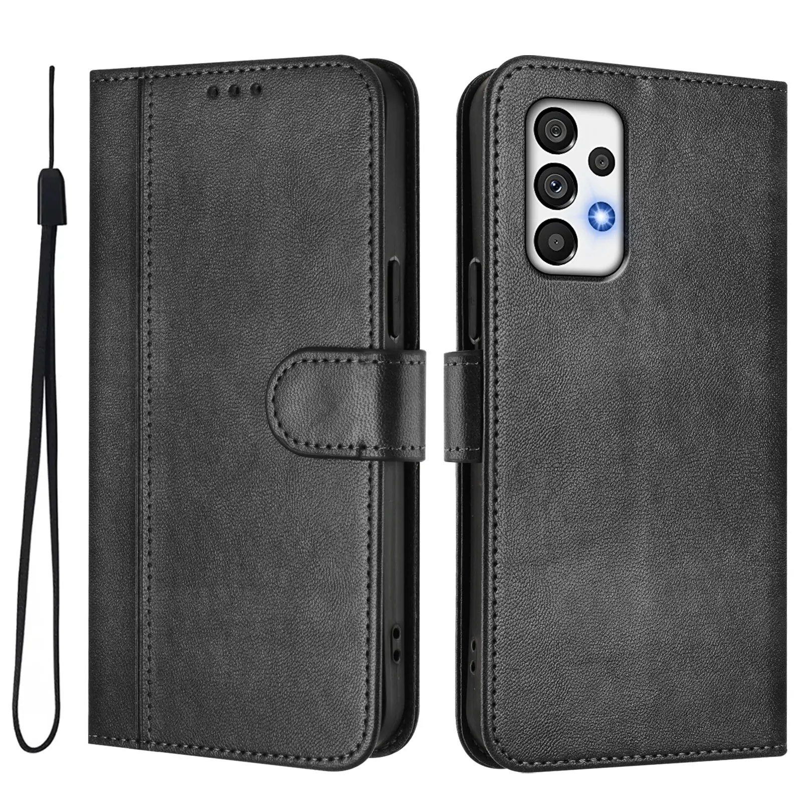 Magnetische Leder-Flip-Wallet-Hülle, Kartenfach Stoßfeste Abdeckung für Samsung Galaxy A72 A52s A52 A42 A32 A22 Vollständiger Körperschutz