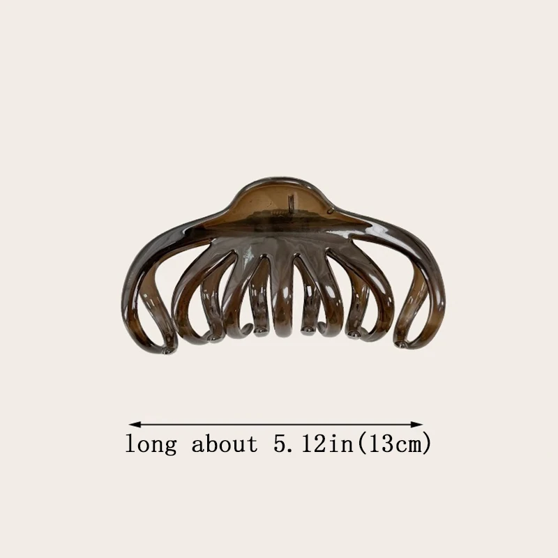 Elegant Solid Large Size Pumpkin Shape Hair Claw For Women Girls Long Thick Hair Claw Clip Headband Hair Clip Hair Accessories
