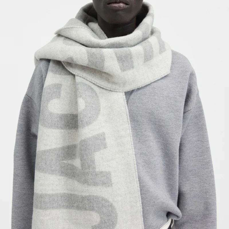 

Winter Jacquard Scarf Shawl Unisex, Warm Wool Blend Wrap with Fringe, Fashionable Plaid Pattern Scarf for Men Women