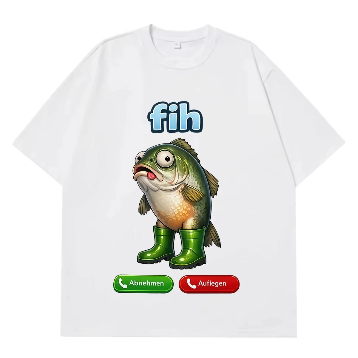 Funny Fishing Meme T-shirt Men Women Fashion Hip Hop T-shirt Summer Short-sleeved Casual Cotton Oversized Streetwear T-shirts