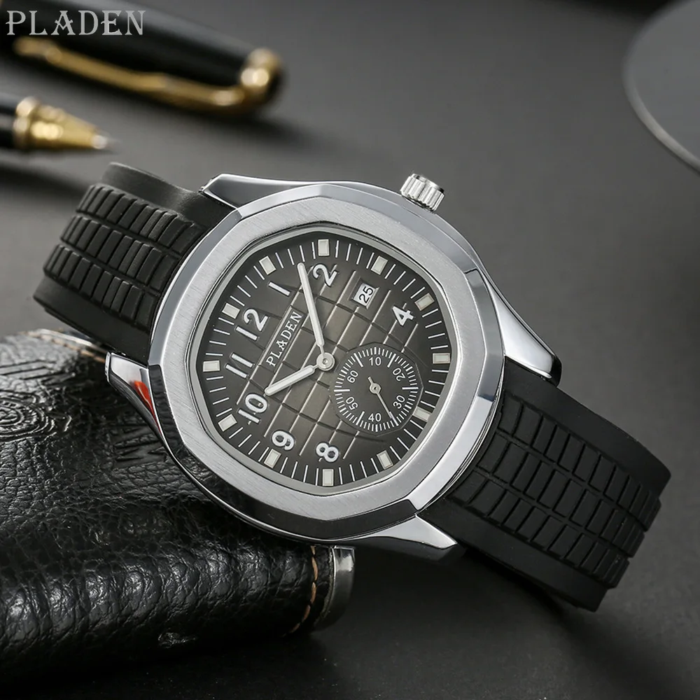 Fashion Leisure High-End Classic Hand-Retted Rubber Men\'s Quartz Watches And Trendy Jewelry.