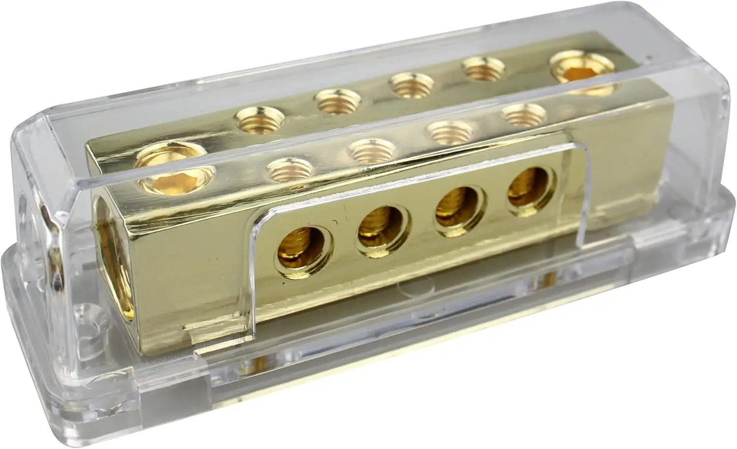 0/2 Gauge to 8 X 8 Gauge Power/Ground Distribution Block Gold Plated PD-15G