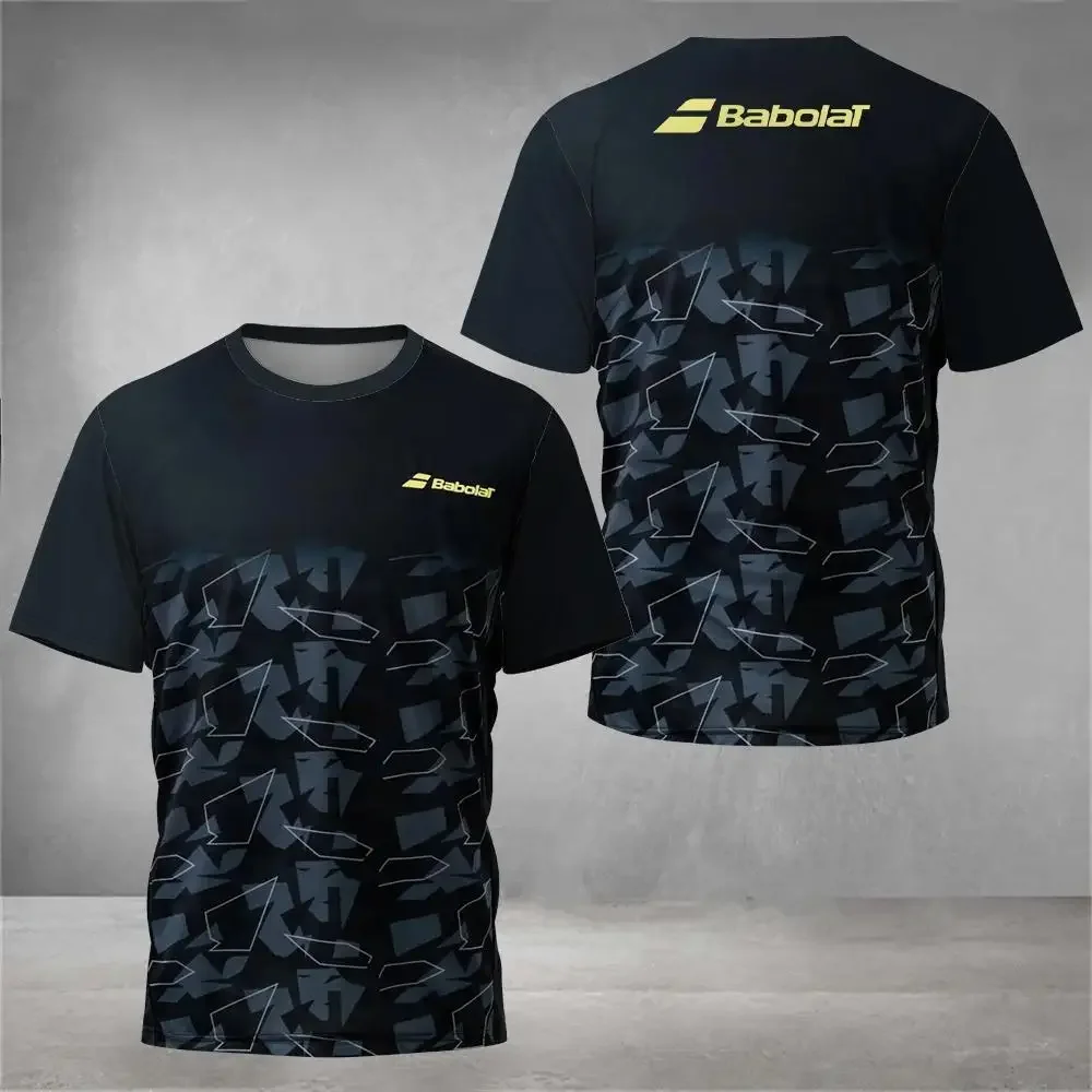 

New Babolat Golf Suit Men's Leisure Fitness Sports Short Sleeve New Men's Badminton Sports Suit Contrast Tennis Suit Breathable