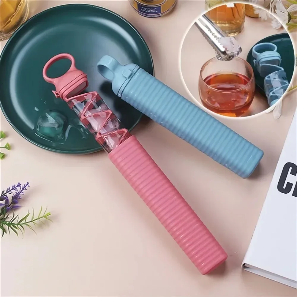 Creative Ice Cube Mold Pull-out Bar 10 Grid Frozen Ice Cube Plate Maker Silicone Ice Box Suitable for Home Bars Kitchen Homemade