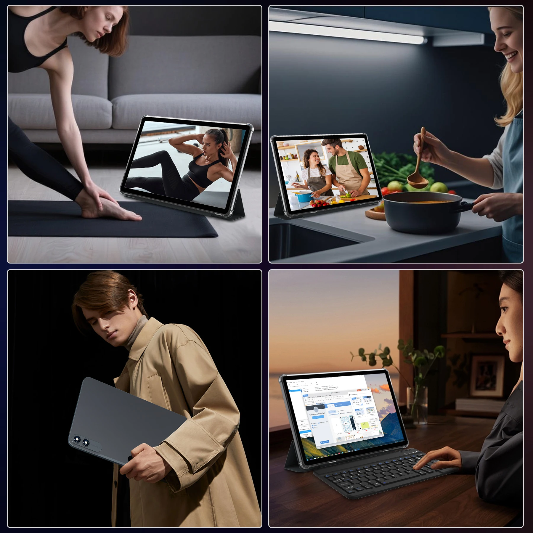 تابلت TABWEE T60 PRO Android 15 مع لوحة مفاتيح - 13.4 بوصة 8 جيجابايت + 256 جيجابايت (2 تيرابايت TF)، Unisoc T7280، 10000 مللي أمبير، 16 ميجابكسل + 8 ميجابكسل، مع ماوس، قلم