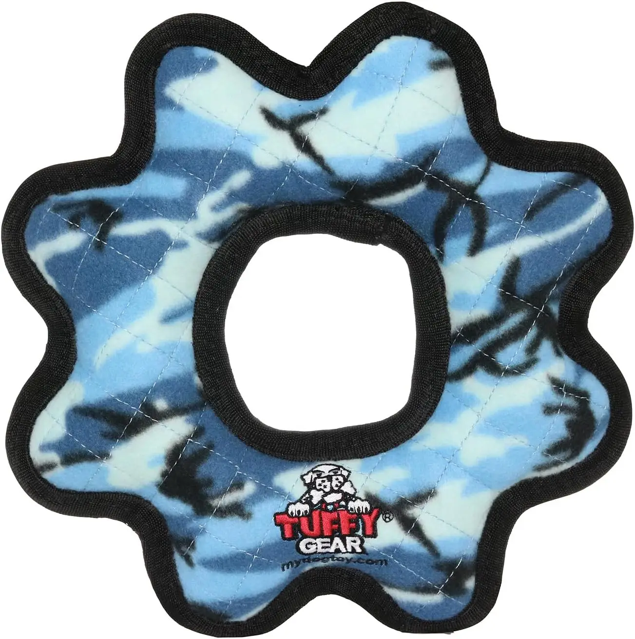 

Игрушка для собак Ultimate Gear Ring Camo Blue с пищалками - прочная, износостойкая, интерактивная, можно стирать в машинке.