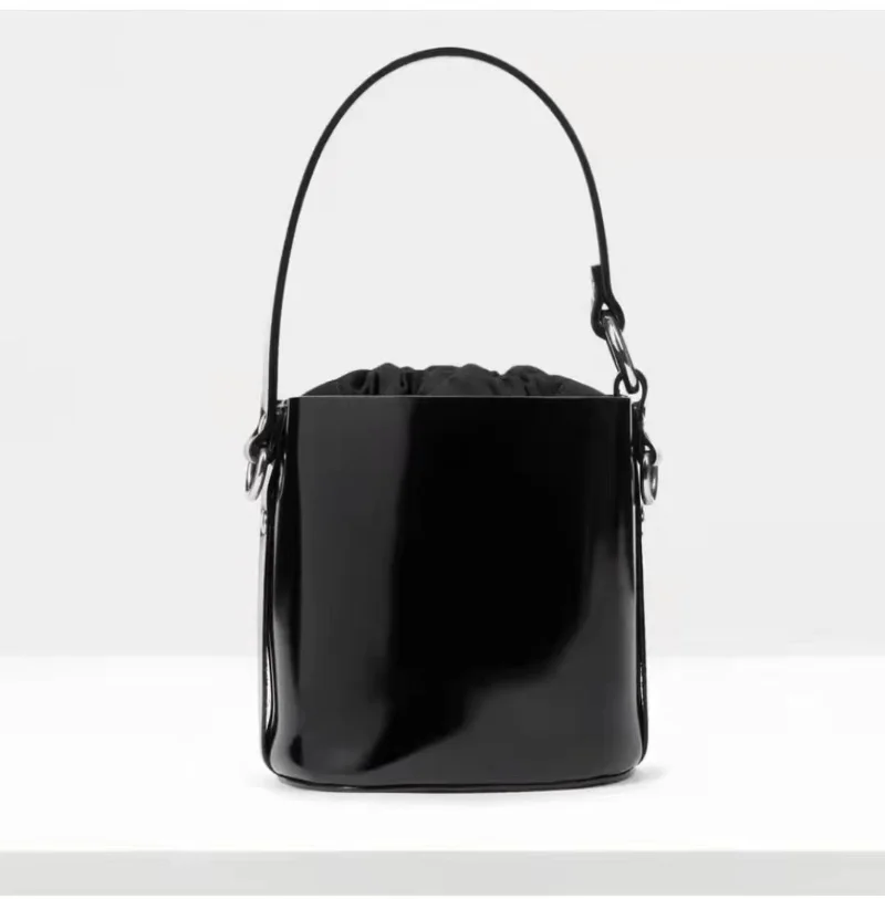 

High quality designer autumn and winter new middle bag cowhide bucket bag liner single shoulder bag handbag crossbody bag