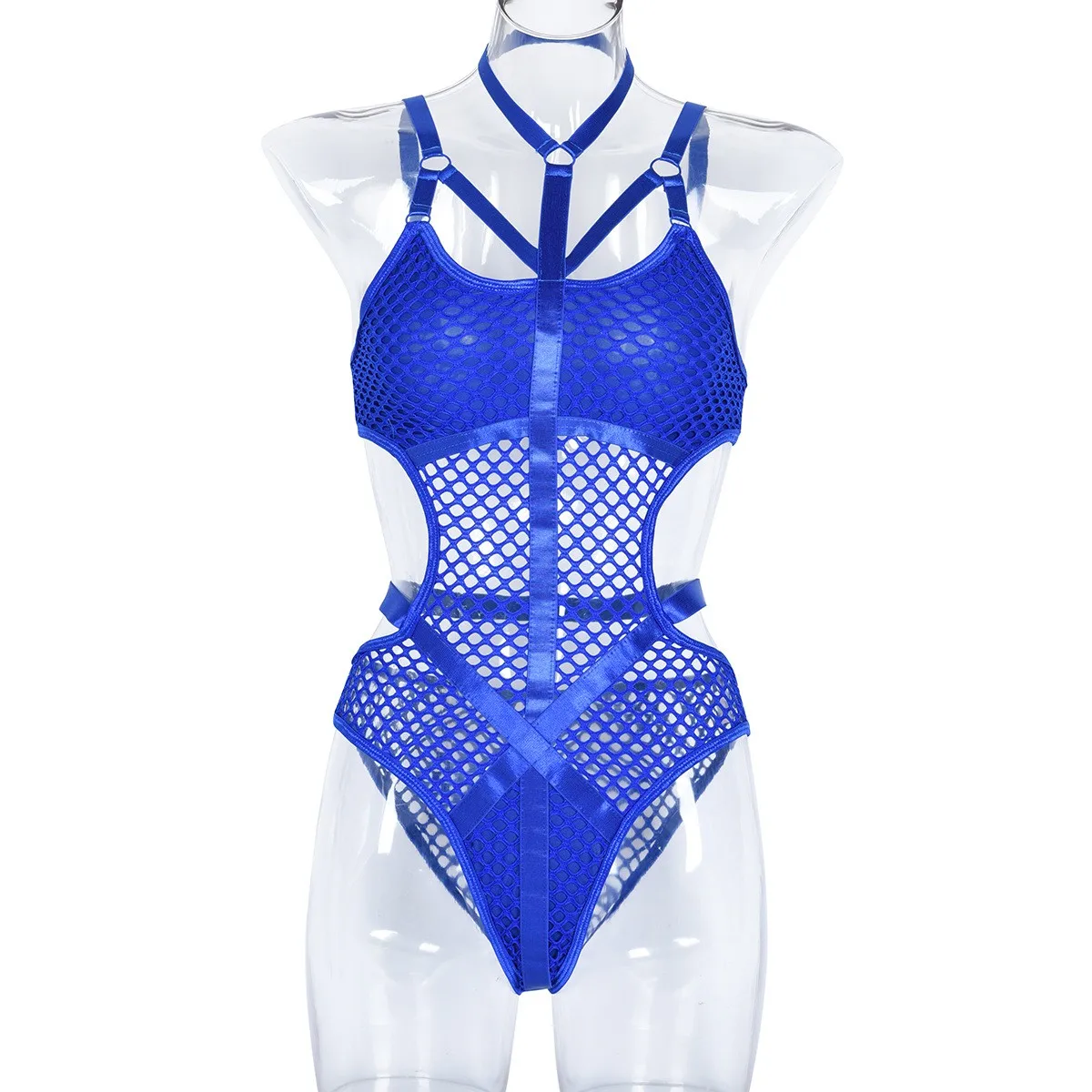 ใหม่ยุโรปและอเมริกาเซ็กซี่ Bodysuit ตาข่าย One-Piece Gogo Dancer ชุดไนท์คลับเครื่องแต่งกาย Rave เสื้อผ้า DN13132