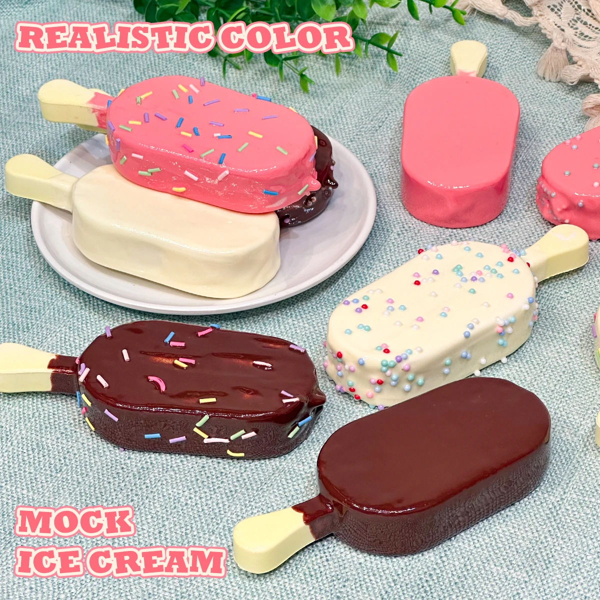 1PC Artificial Ice Cream Model Fake Food Decoration Photography Pro Food Simulation Cake Model Tea Table Decoration