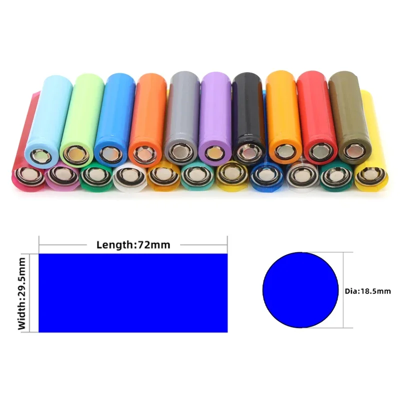 20/50/100/300 Uds Tubo termorretráctil de PVC 18650/21700/26650 envoltura de batería Lipo cubierta de película aislada precortada carcasa de funda