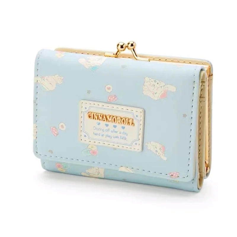 Sanrio-Hello Kitty Pocketbook Pompom Purin Wallet, My Melody, Cute Plush Handbag, Kuromi Pochacco Shoulder Storage Bag