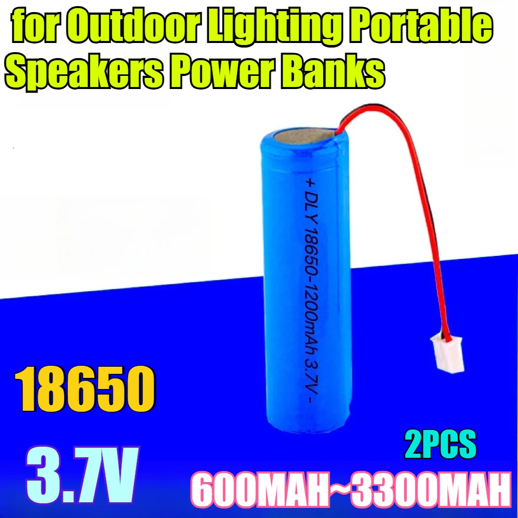 

2PCS 3.7V 3300mAh High-Capacity 18650 Li-ion Rechargeable Battery - for Outdoor Lighting Portable Speakers Power Banks
