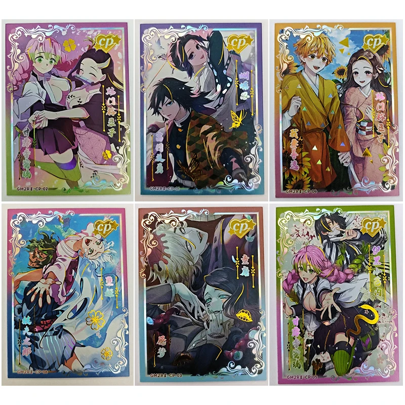 Anime Demon Slayer Kamado Nezuko Kochou Shinobu Kanroji Mitsuri Tomioka Giyuu Cp Series Collection Cards Birthday Gifts Toys