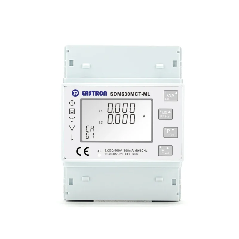 

SDM630MCT-ML-TCP Three Phase Din Rail Remote Reading RJ45 TCP Energy Meter