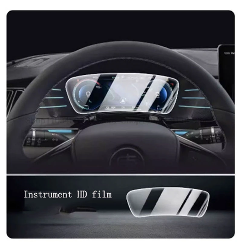 واقي شاشة من الزجاج المقسى لـ BYD Han EV 2020-2024 شاشة LCD مقاس 12.3 بوصة لوحة أجهزة القيادة فيلم مضاد للخدش