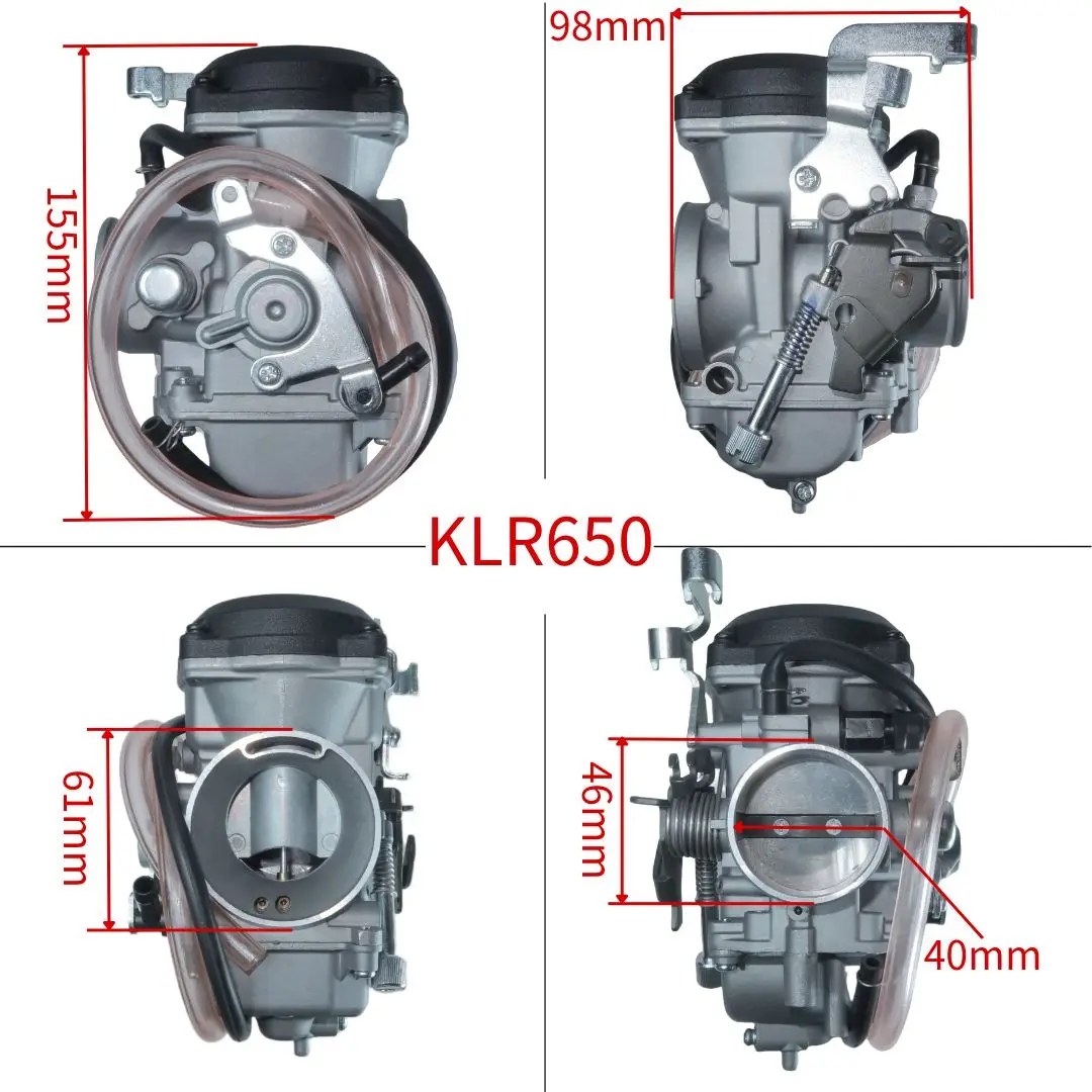 For Kawasaki KLR650 1987-2007 KLX650 1992-1996 KL600 1985-1986 CVK40mm 2008-2018 15001-1315 15001-1327 Motorcycle Carburetor