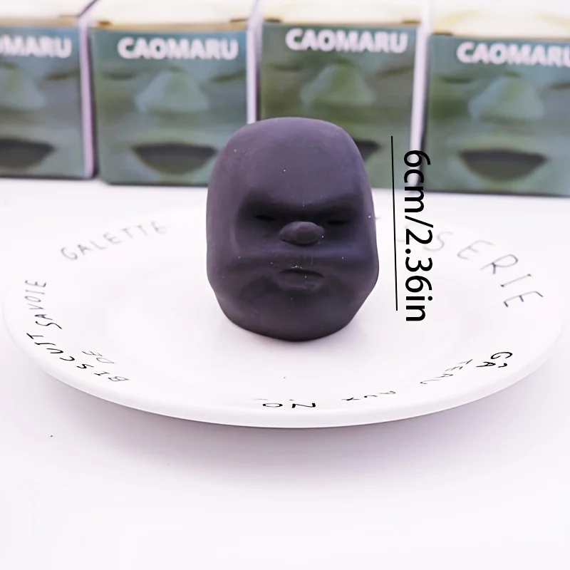 Fun Face Emotion Ball, Irritable Toy Relax Squeeze Ball for Children and Adults, Autism Sensory Toy Black, Depression