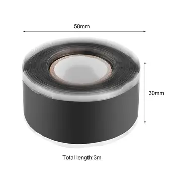 1.5/3米防水矽膠性能修補膠帶自黏強力黑色橡膠矽膠帶黏合膠帶自熔電線膠帶 10 最佳銷售 防水膠帶 - №5