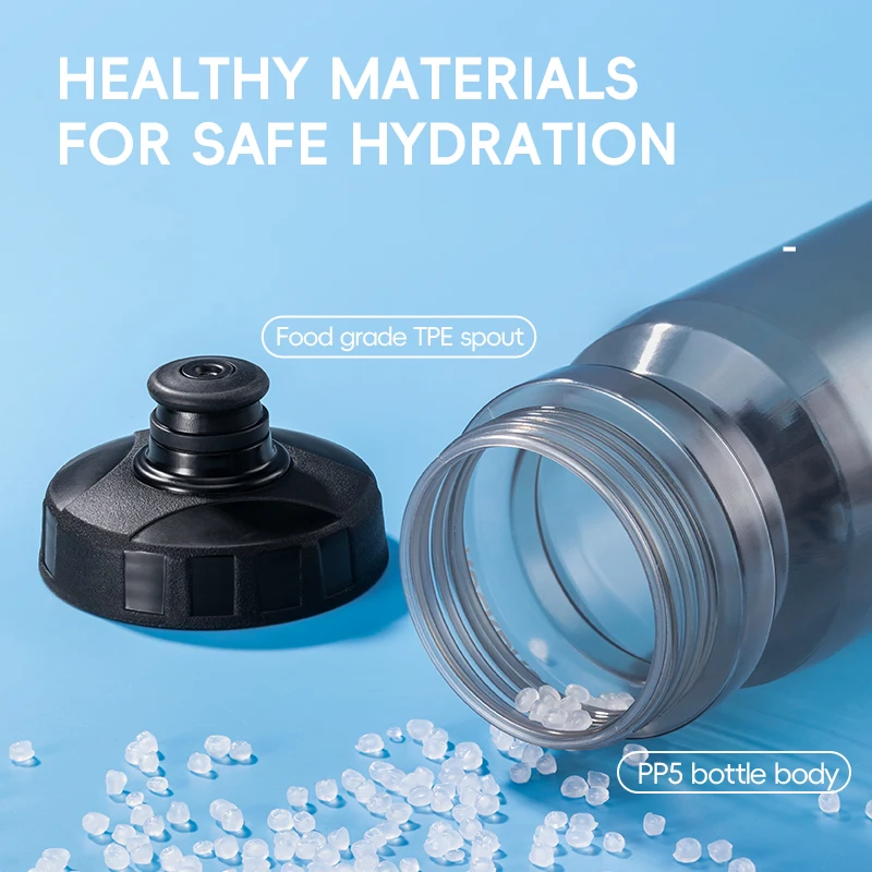 ROCKBROS Sports Water Bottle 600ml Leak-proof PP5 Food-grade Material Sports Bottle Bicycle Lockable Cycling Water Kettle