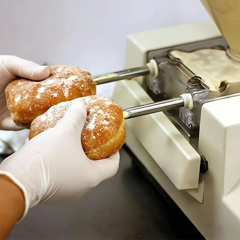 Popular Commercial Semi-Automatic Lightweight Multi-Voltage Fruit Milk Donut Cake Bread Filling Machine 1 Hopper 2 Needles