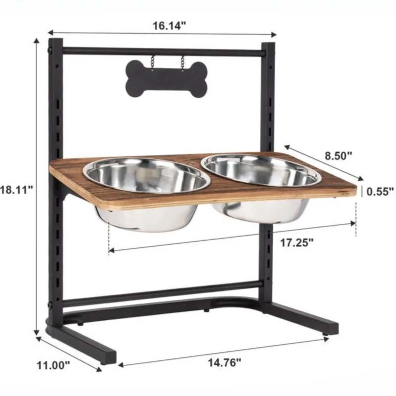 Ciotola per cani Protezione per il collo regolabile in altezza Porta ciotole a parete Ciotole per gatti Prodotti per animali robusti e durevoli Accessori per cani