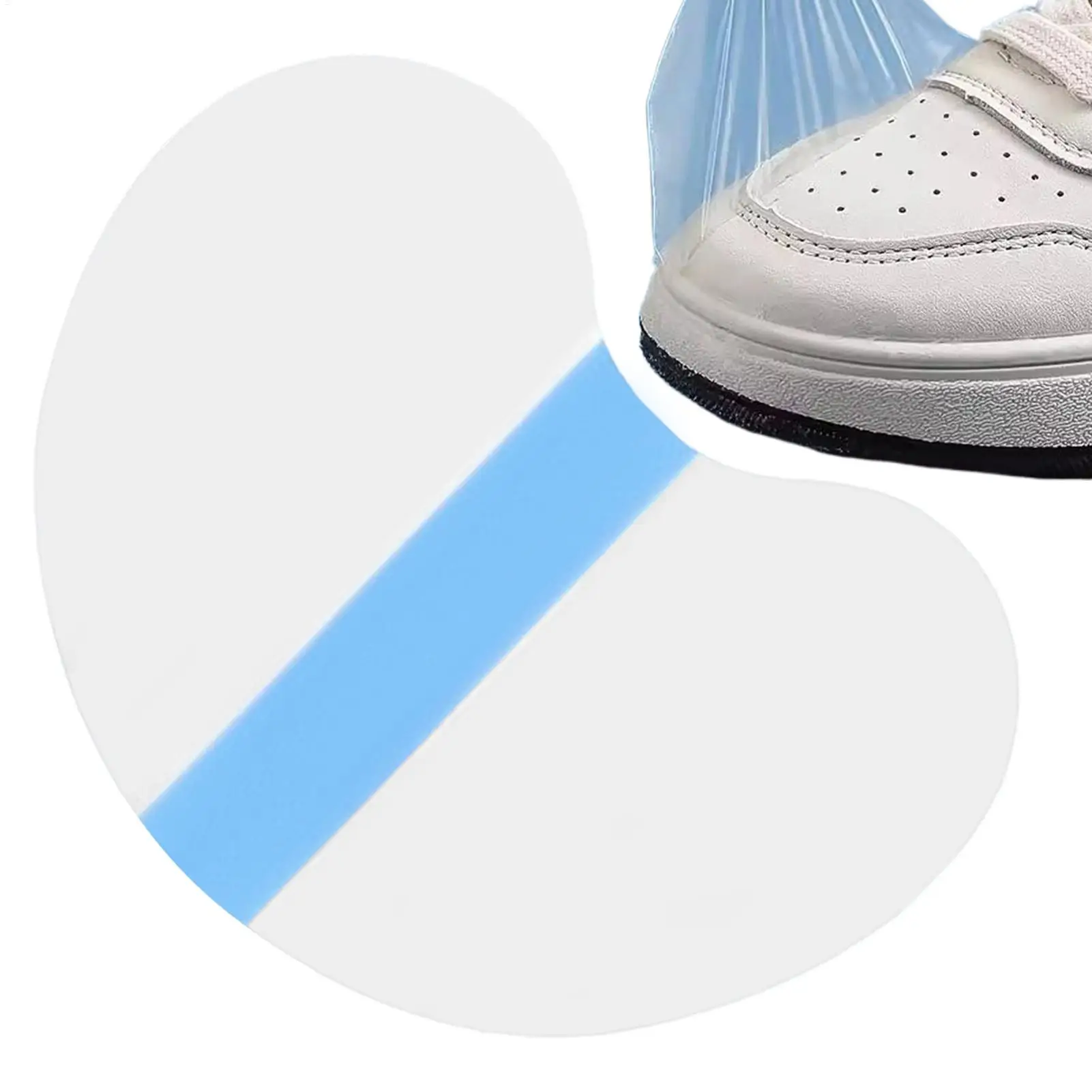 30Pcs Shoe Toe Rain Stickers Clear Films Shoe Head Stain Removal Wear Resistant Dirt Resistant Waterproof Shoe Stickers