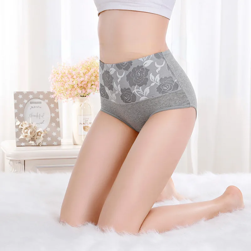 1Pcs/Lot Women's Underwear Plus Size Cotton Panties High Waist Briefs Sexy Lingeries Female Pantys 5XL Seamless Underpant Girls