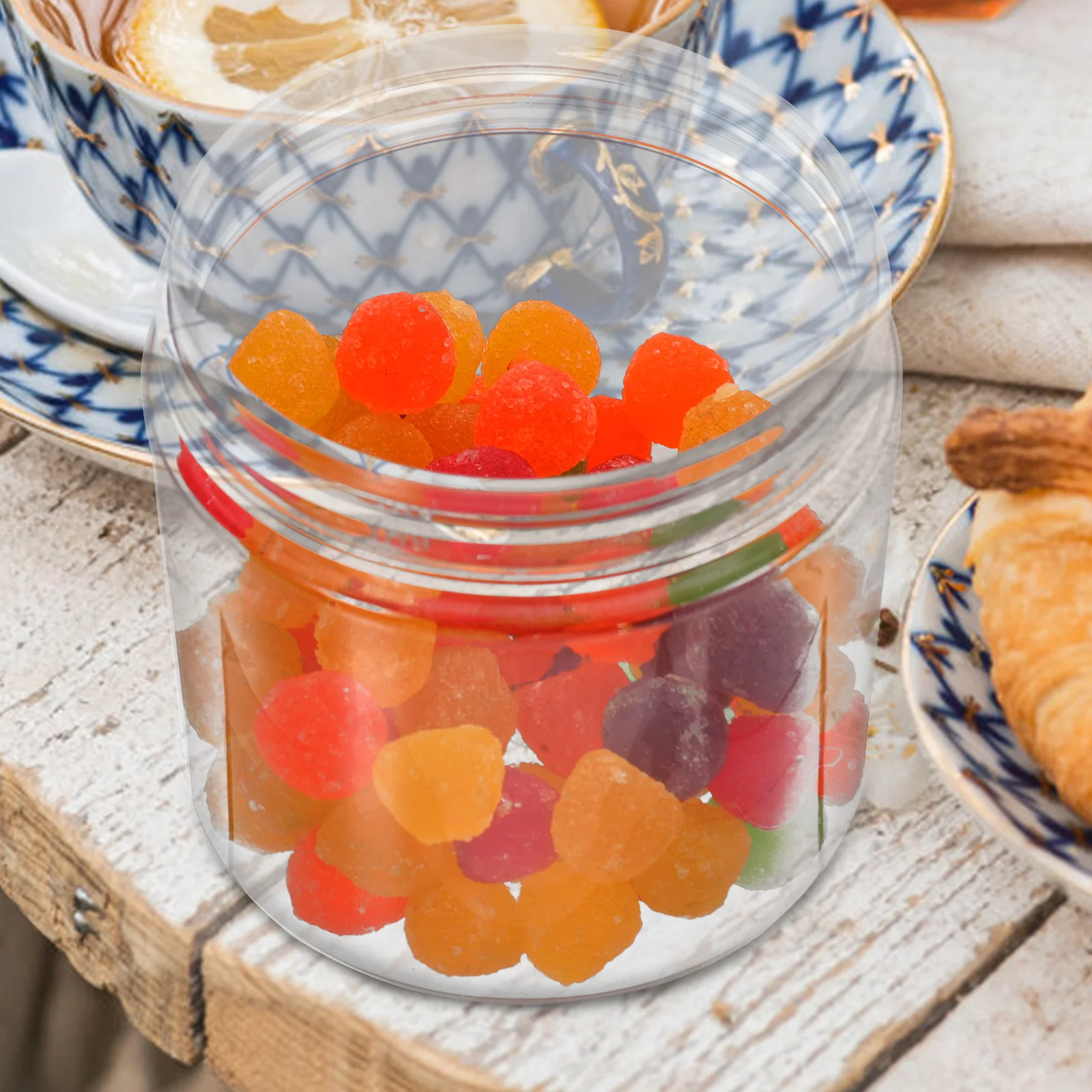 

10pcs Airtight Pet Food Storage Jar Transparent Container Leak-Proof Box For Tea Sugar Coffee Beans Kitchen Cereals Condiments