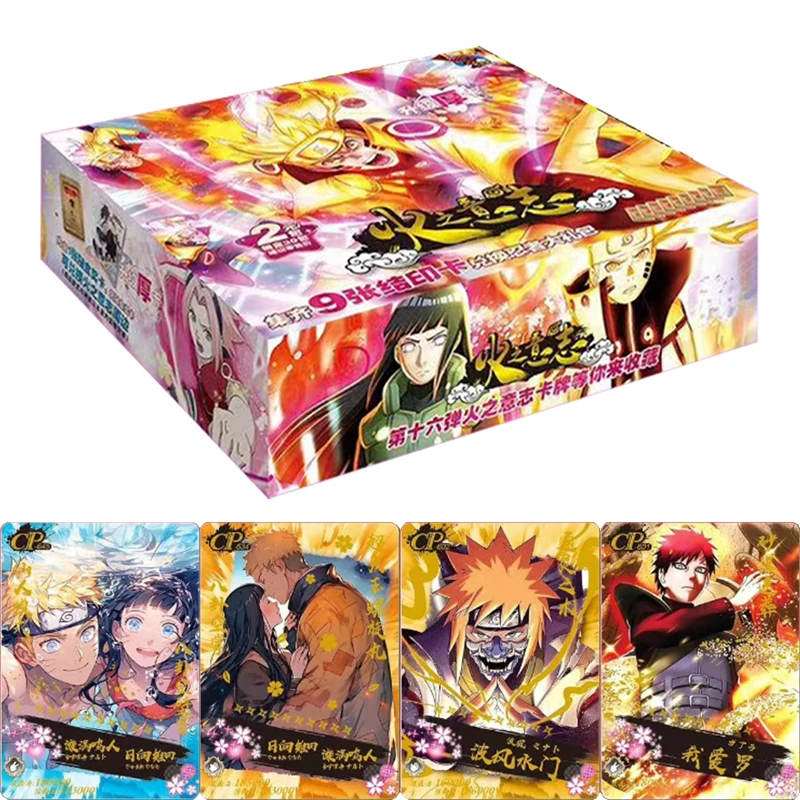 Naruto Card Will of Fire Deluxe Collection Edition Card Uzumaki Naruto Sasuke Anime Character SSP Collectible Cards Toys Gifts