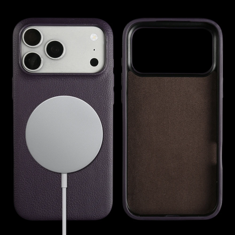 

For Magsafe Leather Case For iphone 17 Pro Max 16e 17e 16 15 14 Plus 13 12 Mini 11 7 8 SE 2020 Phone Case Back Cover Funda Coque