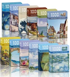Puzzle Toys Games 1000 Pieces Paper Jigsaw Montessori Gift Ornament Intellectual Decompressing DIY Art Paiting Decoration
